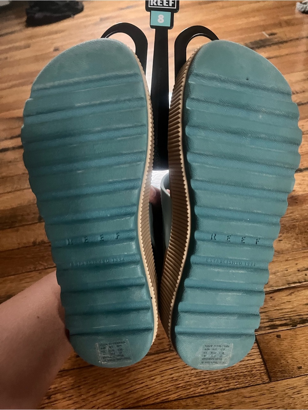 Reef Women’s Blue Haze/Tan Higher Water Vista Sandals - Picture 3 of 5